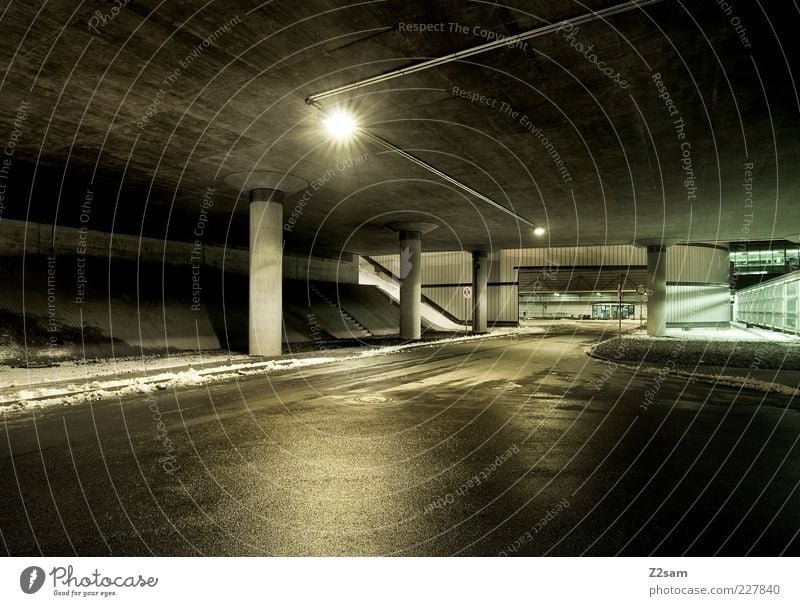 night's rest Bridge Tunnel Manmade structures Architecture Traffic infrastructure Street Esthetic Dark Sharp-edged Simple Modern Perspective Highlight