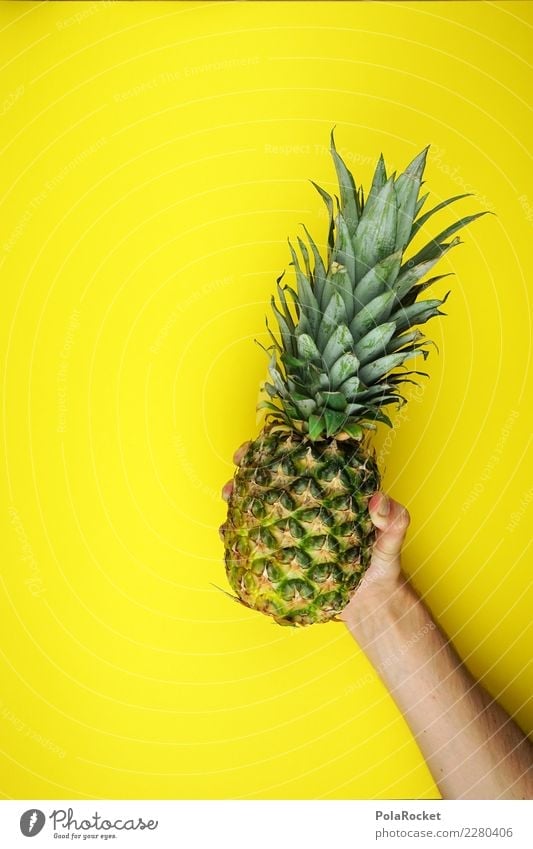 #AS# Pineapple Trophy Fitness Sports Training Eating Yellow Hand Sweet Green Fruit Healthy Healthy Eating Diet Sieg Vitamin Bomb Throw Stop Fat Thin Cure