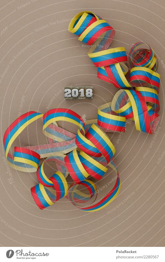 #AS# Party 2018 Art Success Year date Paper streamers Creativity Red Blue Yellow Letters (alphabet) Good intentions Calendar Beige Feasts & Celebrations Date