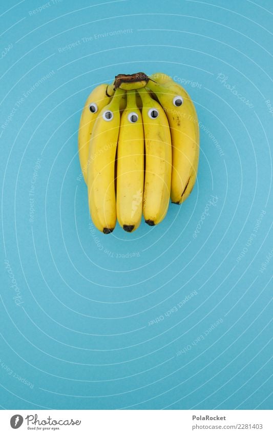 #AS# Bananions Art Esthetic Banana Banana tree Banana skin Banana plantation Banana clip Yellow Fruit Exotic Tropical fruits Blue Eyes Childish Playing