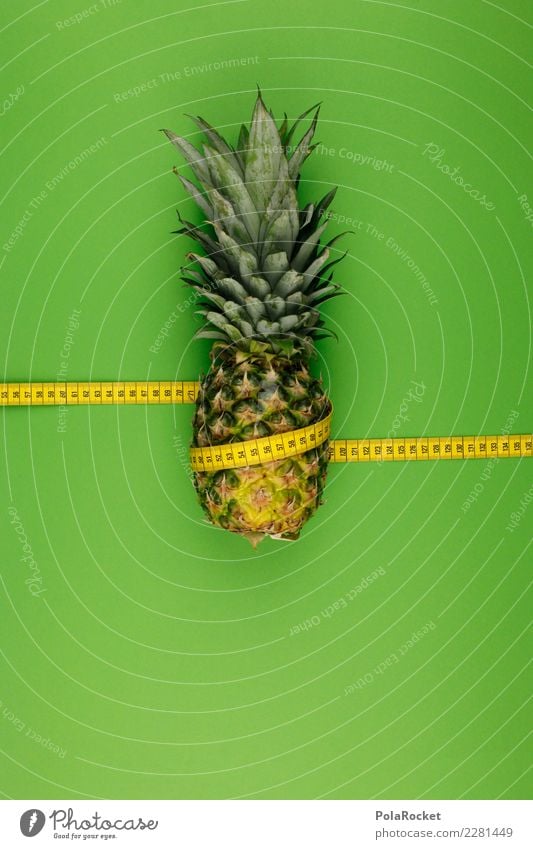 #AS# Pineapple single wrapped Art Work of art Esthetic Ananas leaves Pineaple platation Fruit Exotic Tape measure Diet Measure Calorie Decreasing Healthy Eating