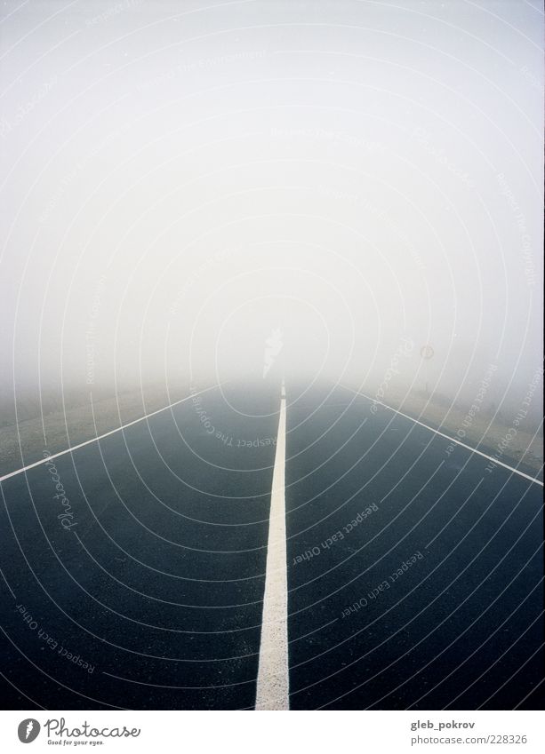 Doc #milky road Landscape Sky Horizon Autumn Climate Weather Fog Highway Road sign Line Infinity Moody Cold Nature ga645pro Russia "gleb pokrov rangefinder