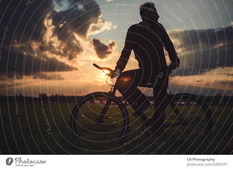 Man with bike Lifestyle Relaxation Vacation & Travel Trip Adventure Summer Mountain Wallpaper Sports Cycling Adults Nature Landscape Sky Clouds Hill Transport