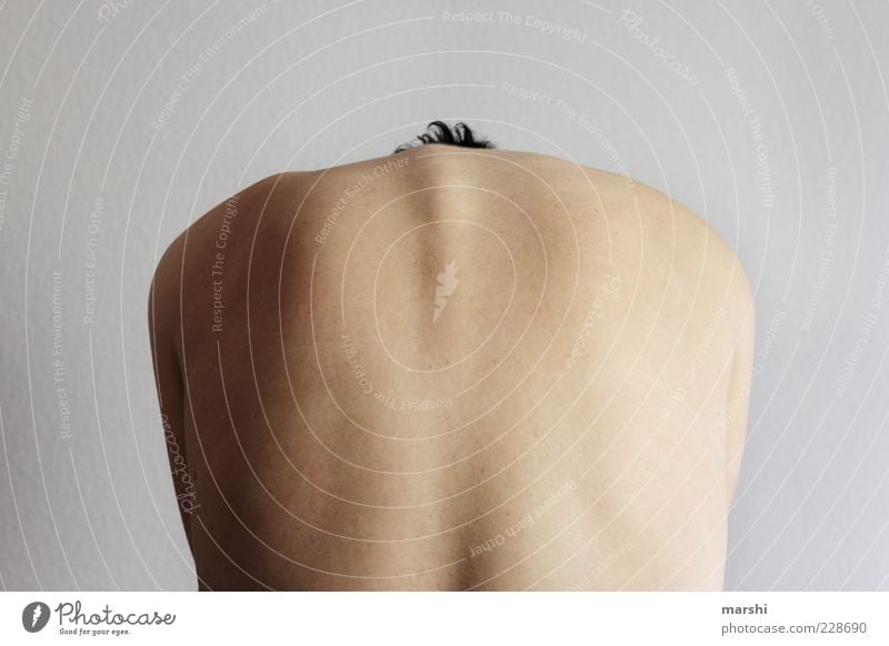 back of a bull Human being Feminine Woman Adults Body Skin Back 1 Naked Spinal column Warped Back pain Arch Colour photo Interior shot Rear view prevent