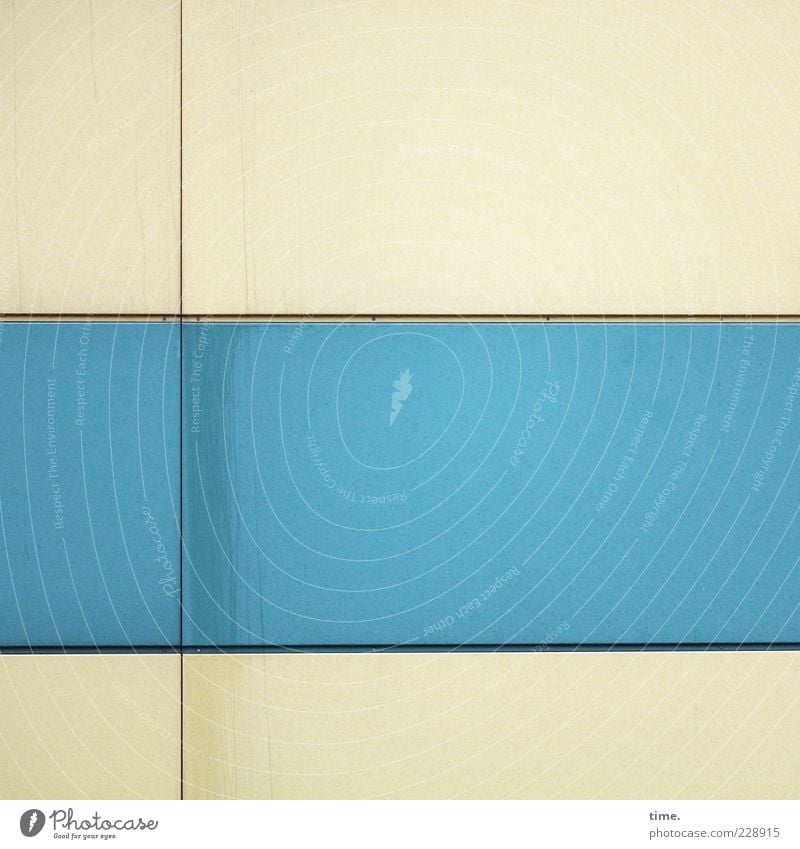 HH10.2 | Flag Fake Decoration Facade Stripe Blue Orderliness Elegant Colour Equal Contact Arrangement Wall (building) Parallel Horizontal Vertical chamois