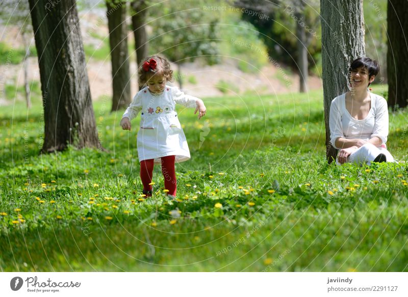 mother and little girl playing in the park Joy Child Human being Feminine Baby Girl Woman Adults Mother Family & Relations Couple Infancy 2 1 - 3 years Toddler