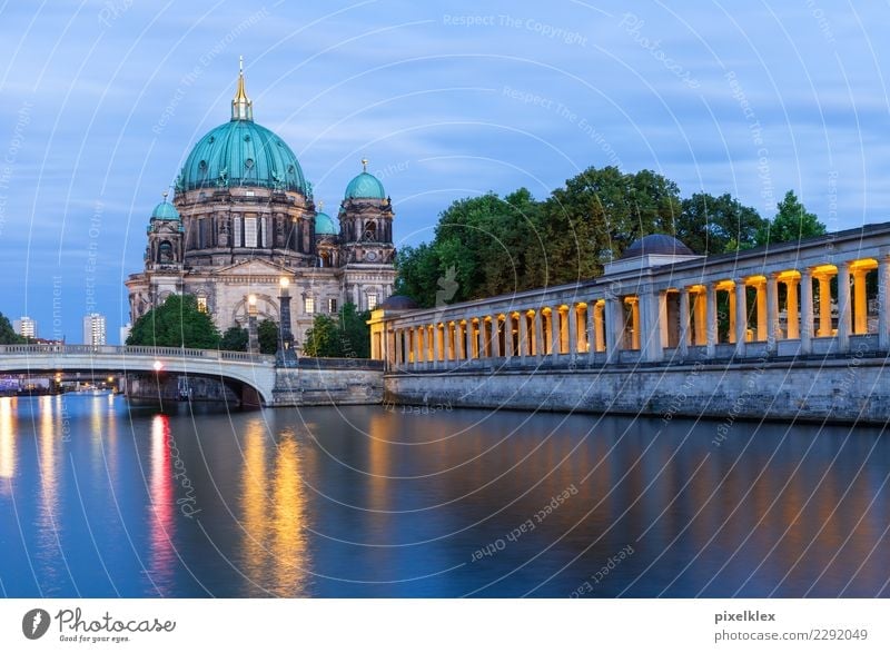Berlin Cathedral Museum Water Island Museum island River Spree Downtown Berlin Germany Town Capital city Old town Church Dome Bridge Manmade structures Building