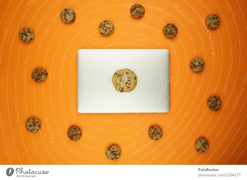 #AS# Privacy Cookies ? Computer Concern Art Esthetic Creativity cookie Virus Attack Aggressive Notebook Data protection error message Orange Many Comic Internet
