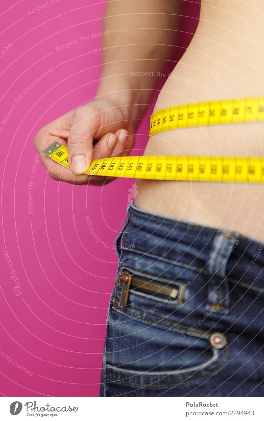 #A# Woman made to measure Art Esthetic Fitness Healthy Athletic Fitness centre Fat Lean Tape measure Stomach Hip Diet Decreasing Denim Measure Calorie