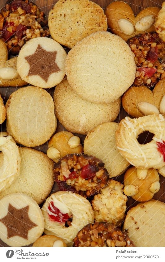 #A# Biscuits Art Esthetic Cookie Candy Sweet Many Delicious Unhealthy Rich in calories Calorie Star (Symbol) Baked goods Christmas & Advent Colour photo