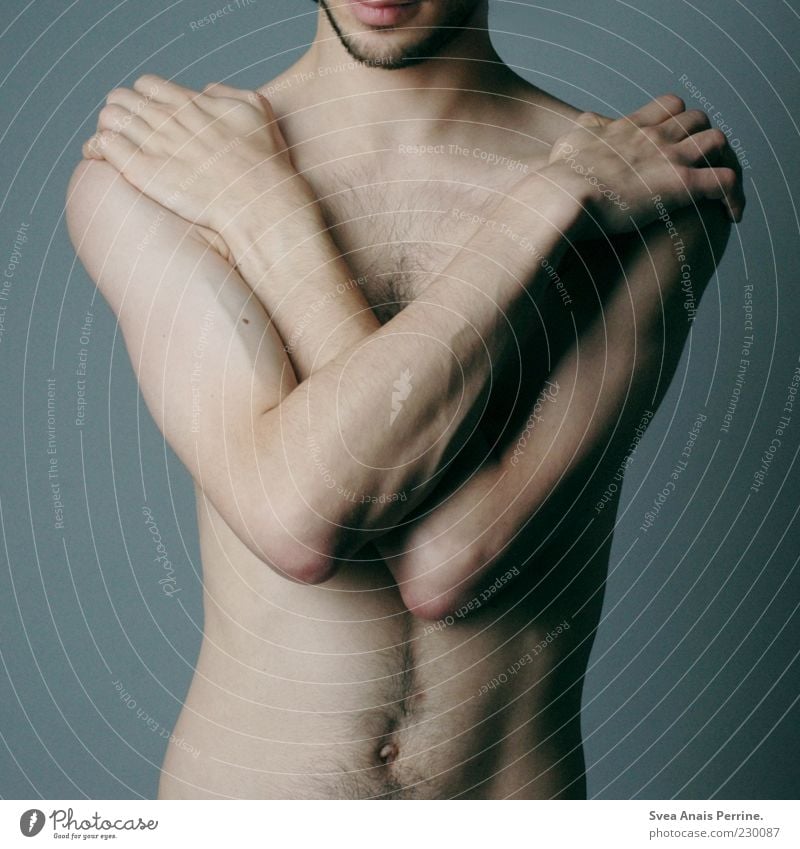 450. Masculine Body Skin 1 Human being 18 - 30 years Youth (Young adults) Adults Exceptional Uniqueness Cold Naked Colour photo Studio shot Neutral Background