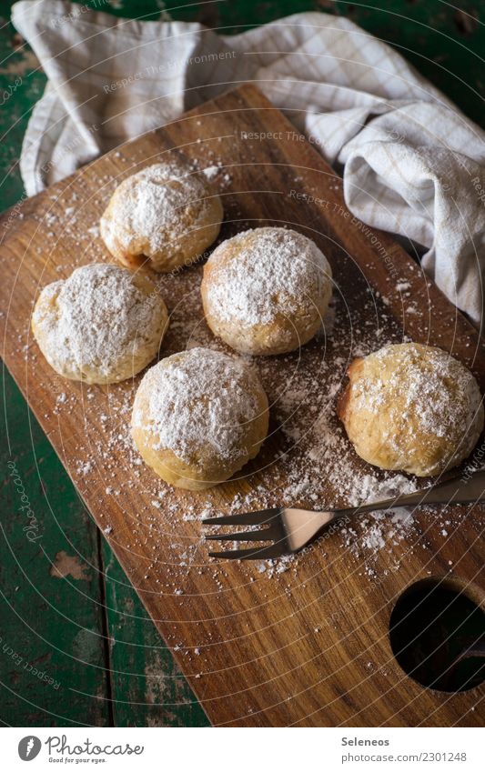 homemade doughnuts Food Dough Baked goods Candy Donut Pancake Nutrition Eating To have a coffee Fresh Delicious Sweet Baking Confectioner`s sugar Colour photo