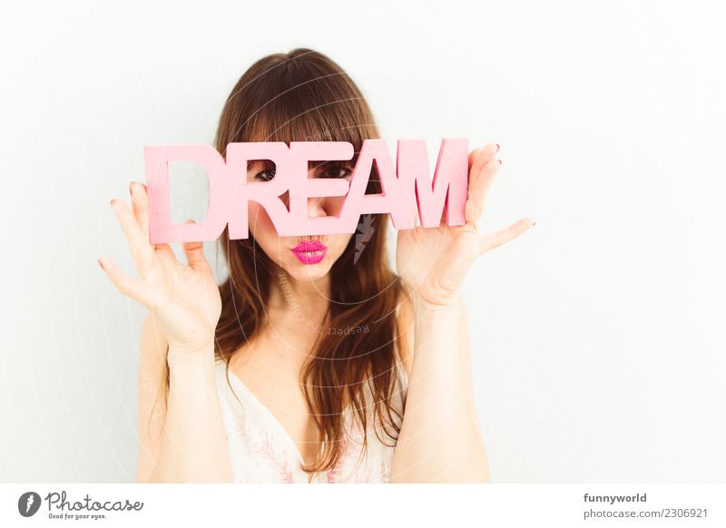 Yes. Live your dream. Go on now. Human being Feminine Woman Adults Accessory Brunette Bangs Characters Kissing Dream Eroticism Brash Cute Positive Joy Happiness