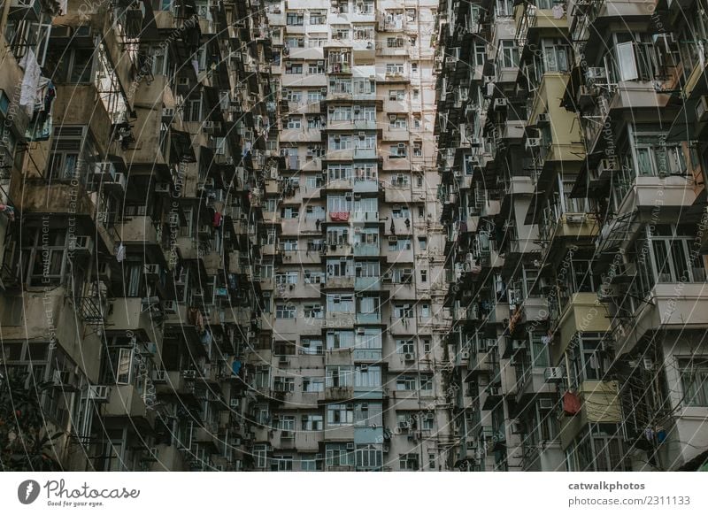 Hong Kong Architecture Hongkong Town Downtown Populated Overpopulated House (Residential Structure) Wall (barrier) Wall (building) Window Tourist Attraction