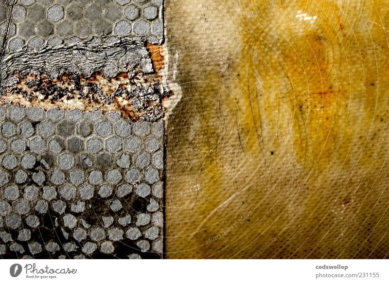 meltdown Exceptional Dirty Yellow Gray Environmental pollution Decline mechanics of materials Hexagon Broken Molten Trademark Honeycomb pattern Energy