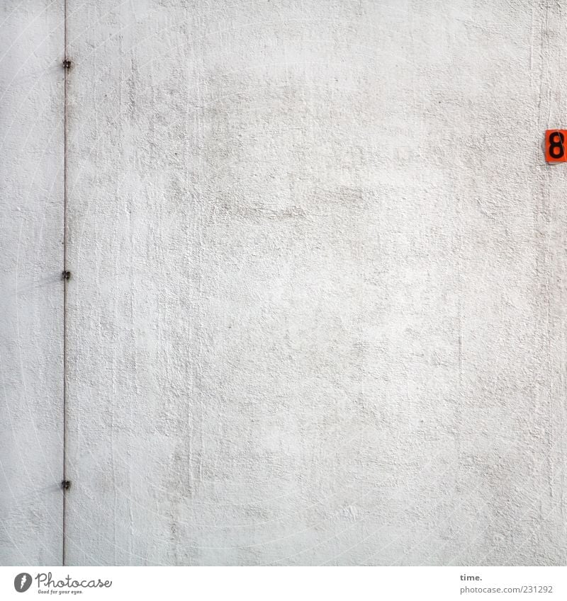 grey|red Wall (barrier) Wall (building) Digits and numbers Signs and labeling Simple Gray Red Accuracy Arrangement Perspective Precision Fastening Vertical