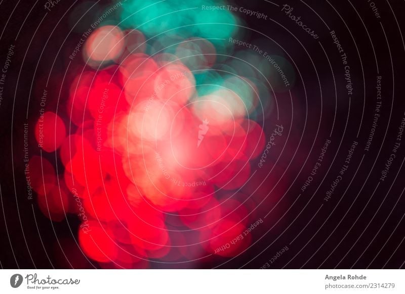 Abstract bright colorful dots of light, soft bokeh Design Shows Party Illuminate Round Multicoloured Green Red Black Movement Bizarre Energy Colour Threat Art