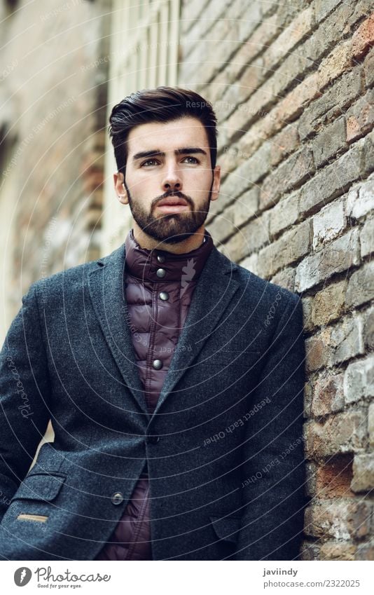 Young man wearing british elegant suit outdoors Lifestyle Elegant Style Beautiful Hair and hairstyles Human being Youth (Young adults) Man Adults 1