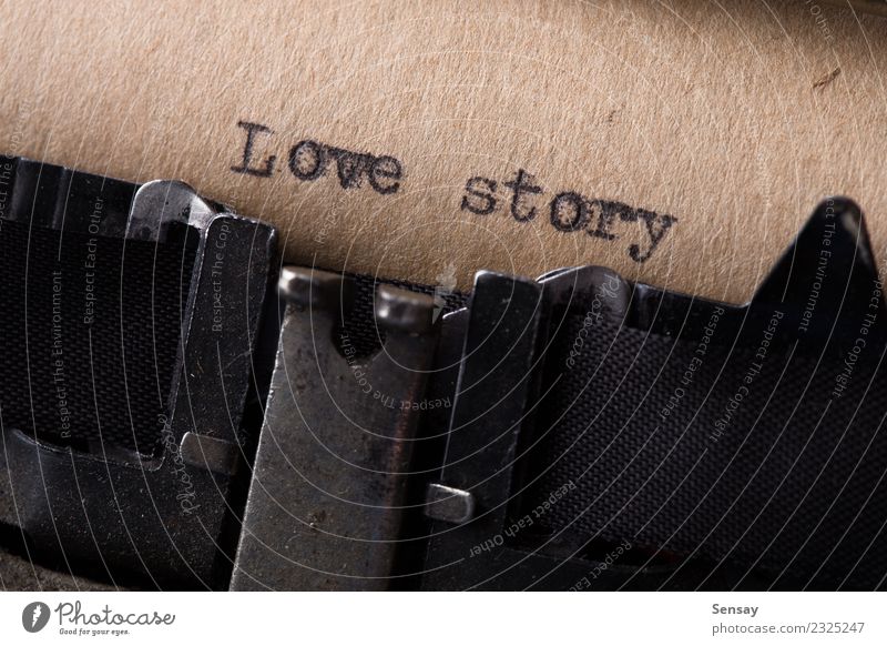 Love story- text message Office Book Paper Old Write Retro White Emotions Inspiration Creativity Typewriter vintage Text Conceptual design letter Writer