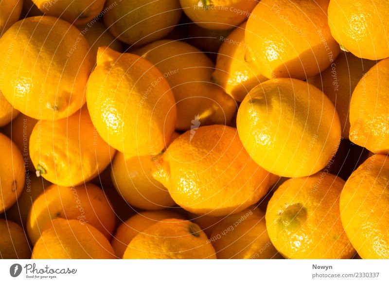 Fresh lemons Food Fruit Lemon Citrus fruits Nutrition Organic produce Vegetarian diet Diet Healthy Glittering Sour Multicoloured Yellow Gold Colour photo