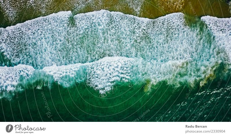 Aerial View From Flying Drone Of Ocean Waves Environment Nature Landscape Water Coast Beach Bay Island Exceptional Far-off places Beautiful Wet Natural Above