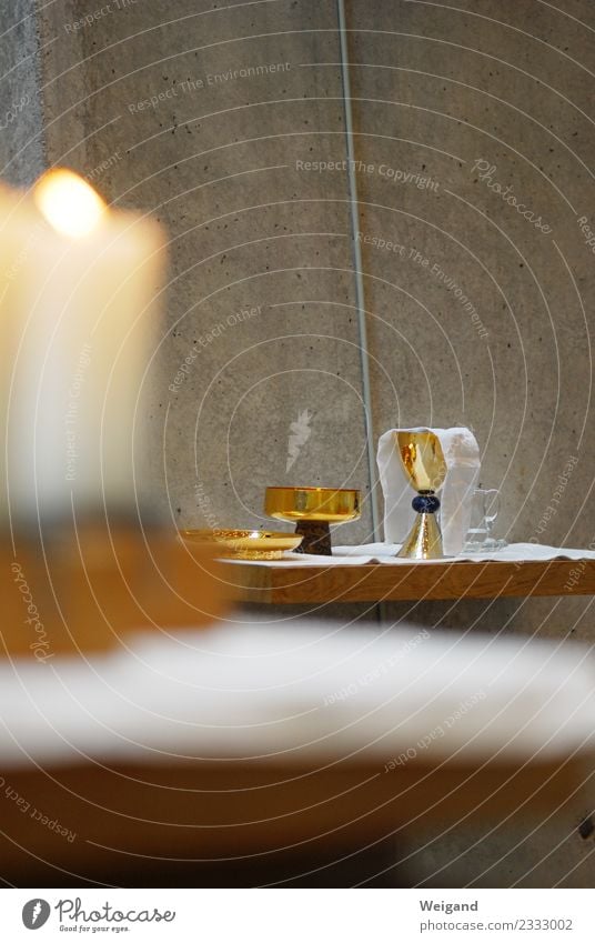 divine service Wine Crockery Plate Bowl Contentment Culture Discover Old Elegant Gold Catholicism Protestant Candle Church service wafer Goblet Prayer Bread