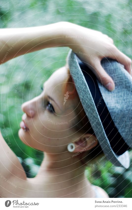 the right setting. Elegant Style Feminine Young woman Youth (Young adults) Face 1 Human being 18 - 30 years Adults Beautiful weather Hat Headwear Accessory