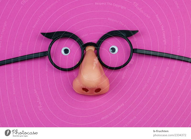 Carnival glasses with nose Eyes Nose Eyeglasses Plastic Communicate Funny Pink Joy Whimsical Mask Looking Carneval glasses Feasts & Celebrations Crazy Masculine