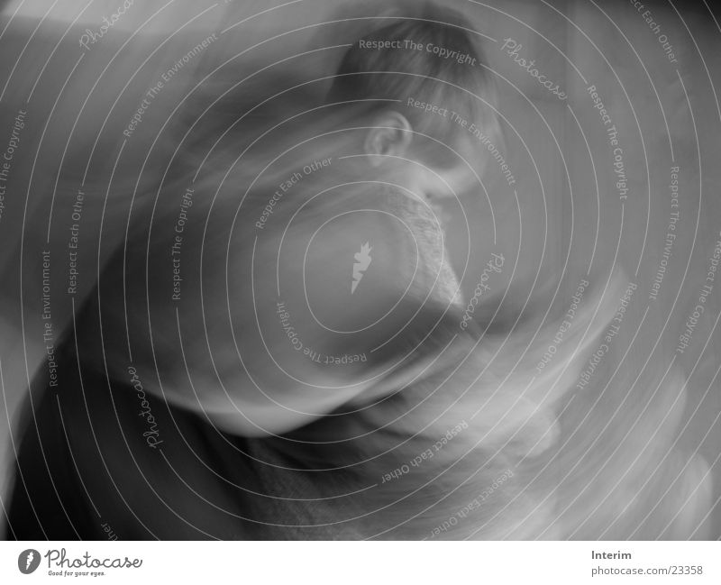duel Child Floor covering Blur Beat Movement Black & white photo
