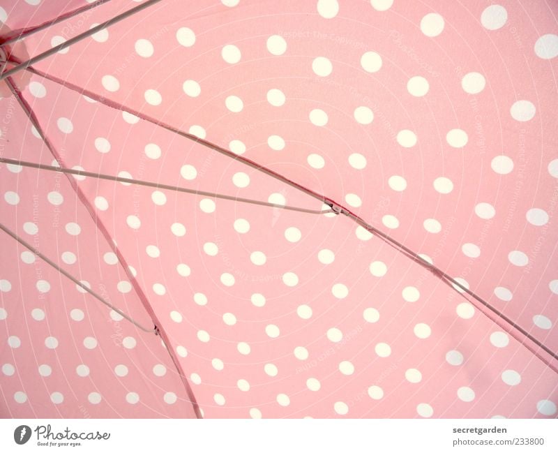 punctual.light.keit. Pink White Esthetic Point Polka dot Sunshade Summer Summery Summer's day Colour photo Multicoloured Close-up Deserted Deep depth of field