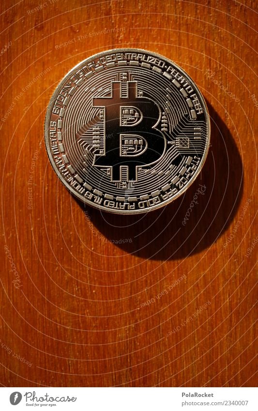#A# Bitconos Art Work of art Esthetic Cryptocurrency Money Capital investment Coin Value Estimation Colour photo Subdued colour Interior shot Close-up Detail