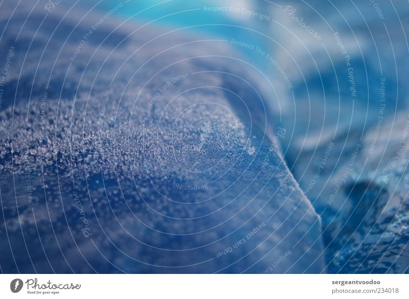 blue waves Harmonious Ocean Waves Winter Water Freeze Fluid Cold Blue Colour photo Abstract Pattern Structures and shapes Deserted Shallow depth of field Frozen