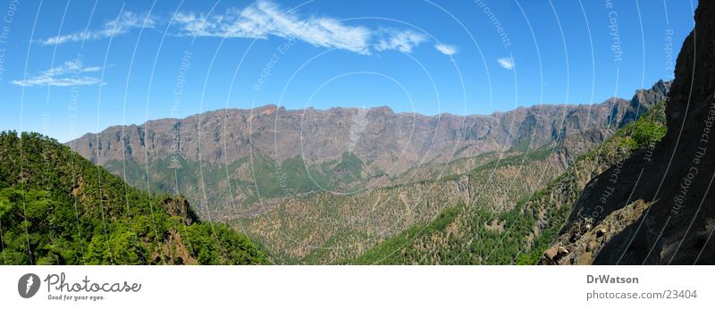 Caldera de Taburiente (2) La Palma Forest Canyon Mountain Sky La Cumbrecita Valley Rock