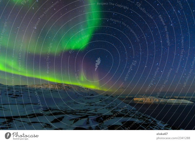 Aurora Borealis at Ilulissat Adventure Far-off places Freedom Observe Looking Bright Colour photo Night Light (Natural Phenomenon)