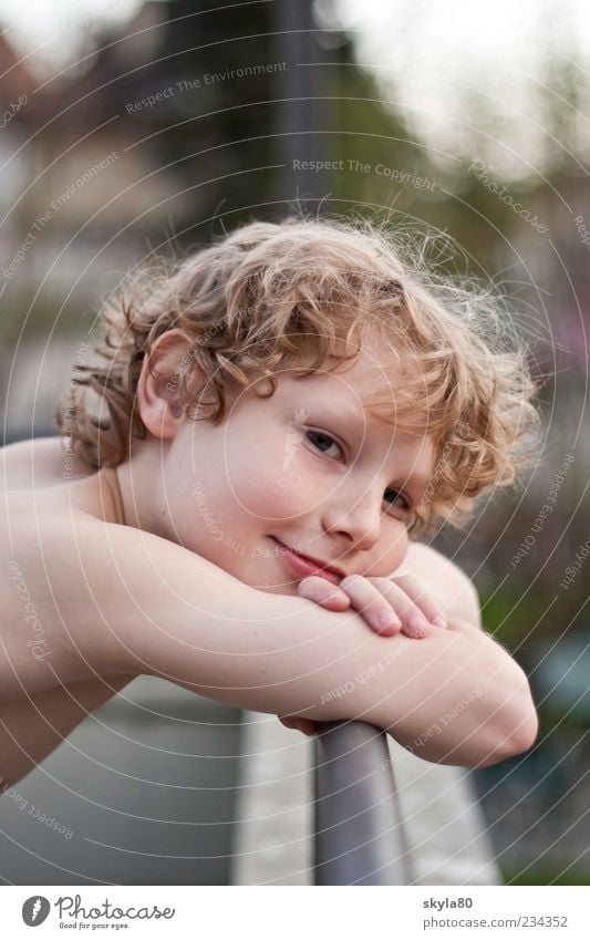 eye contact Child Blonde - a Royalty Free Stock Photo from Photocase
