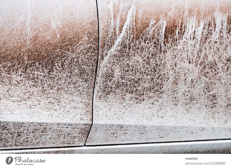 Iceland Transport Motoring Vehicle Car Brown White Varnish road map Dirty Offroad Colour photo Exterior shot Close-up Abstract Pattern Structures and shapes
