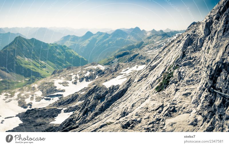 mountain footpath Rock Alps Peak Lanes & trails Hiking Loneliness Joie de vivre (Vitality) Vacation & Travel Far-off places Steep face Exterior shot Deserted
