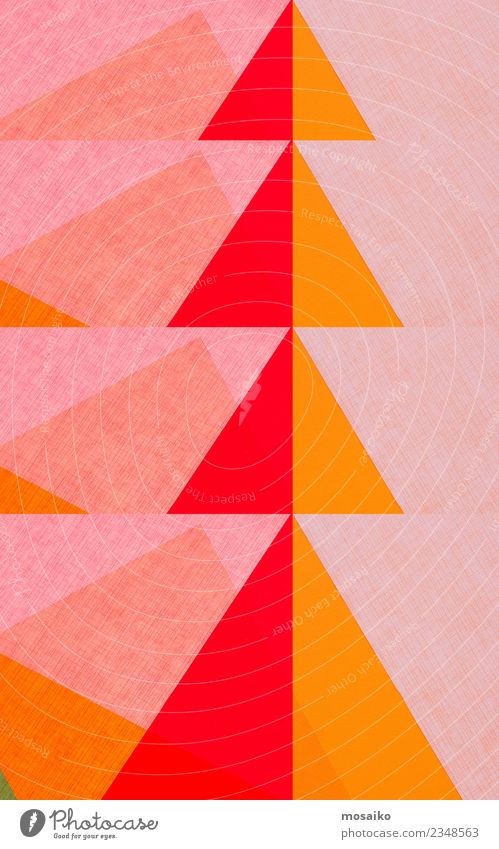 Geometric shapes - triangles - red and orange Lifestyle Elegant Style Design Joy Parenting Education Art Paper Esthetic Contentment Stress Bizarre Colour Idea