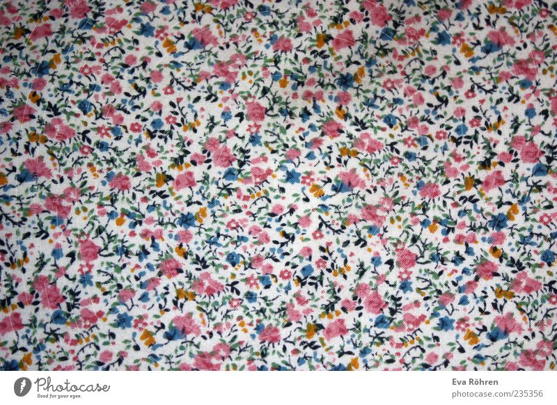 Flower pattern Decoration Friendliness Happiness Fresh Beautiful Cute Many Soft Blue Multicoloured Pink White Spring fever Esthetic Colour Floral bedlinen