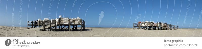 St. Peter Ording - Beach panorama Nature Landscape Sand Sky Cloudless sky Horizon Sunlight Summer Beautiful weather Coast North Sea Relaxation Vacation & Travel