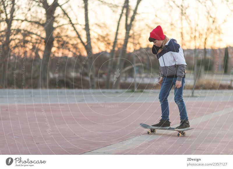 Kid skateboarder doing a skateboard trick. Lifestyle Style Happy Leisure and hobbies Summer Sports Human being Masculine Boy (child) Man Adults