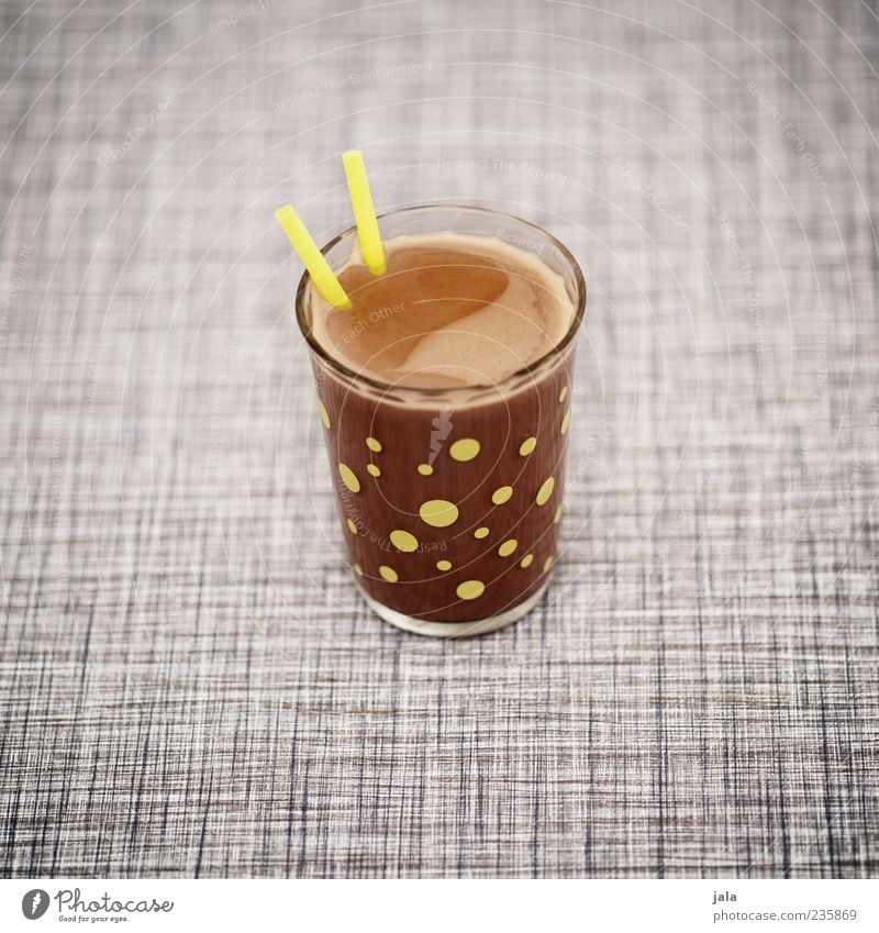 bedtime sweets Food Dairy Products Beverage Hot Chocolate Glass Straw Sweet Brown Yellow Delicious Colour photo Interior shot Deserted Copy Space left