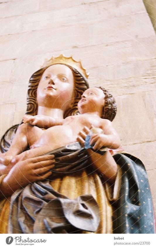 Mary III Virgin Mary Jesus Christ Child Christianity Statue Holy Religion and faith Historic Image