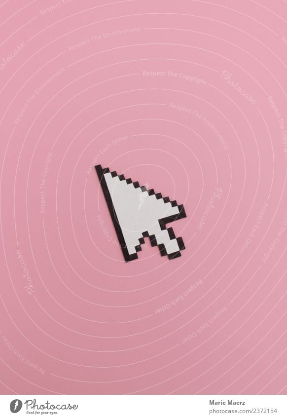 Click click - Pixel mouse pointer made of paper Education Technology Internet Discover Make Infinity Nerdy Pink Curiosity Interest Freedom Computer Search
