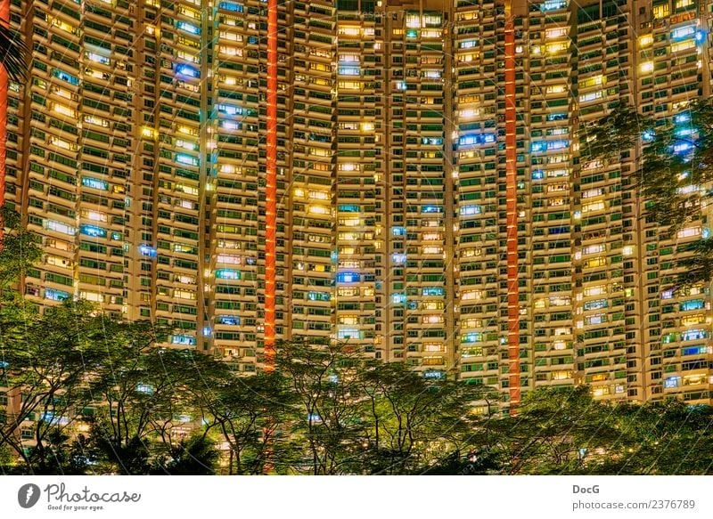 Hong Kong - Tung Chung - Tower Blocks Style Design Life Living or residing Flat (apartment) House (Residential Structure) Town Overpopulated High-rise