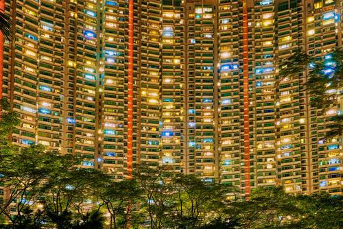 Hong Kong - Tung Chung - Tower Blocks Style Design Life Living or residing Flat (apartment) House (Residential Structure) Town Overpopulated High-rise