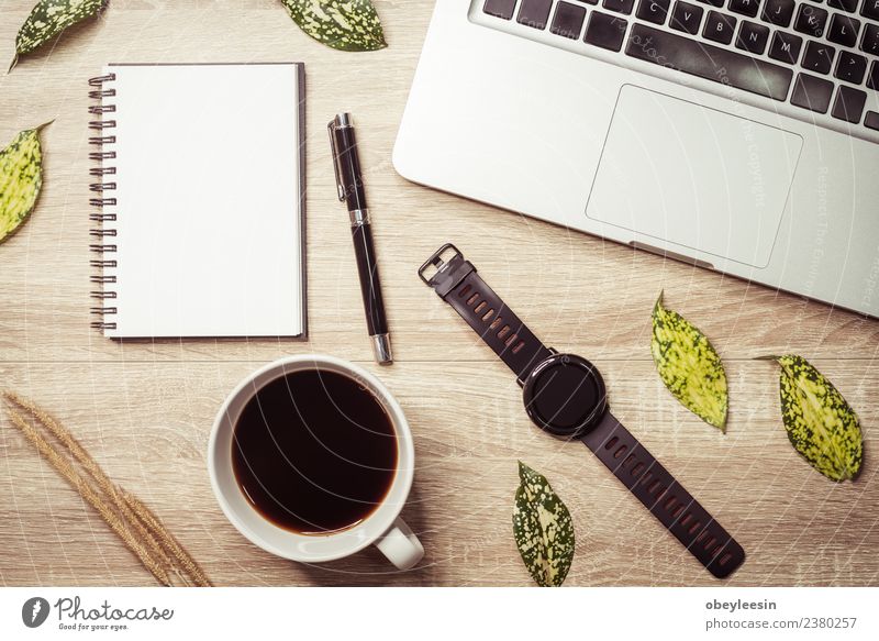 Creative flatlay with fashion object on white background Coffee Vacation & Travel Tourism Trip Summer Desk Table Work and employment Office Business Plant