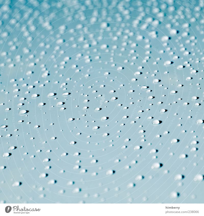 with high precipitation potential Environment Nature Rain Metal Water Sphere Drop Fresh Blue Drops of water Varnish Colour photo Subdued colour Exterior shot