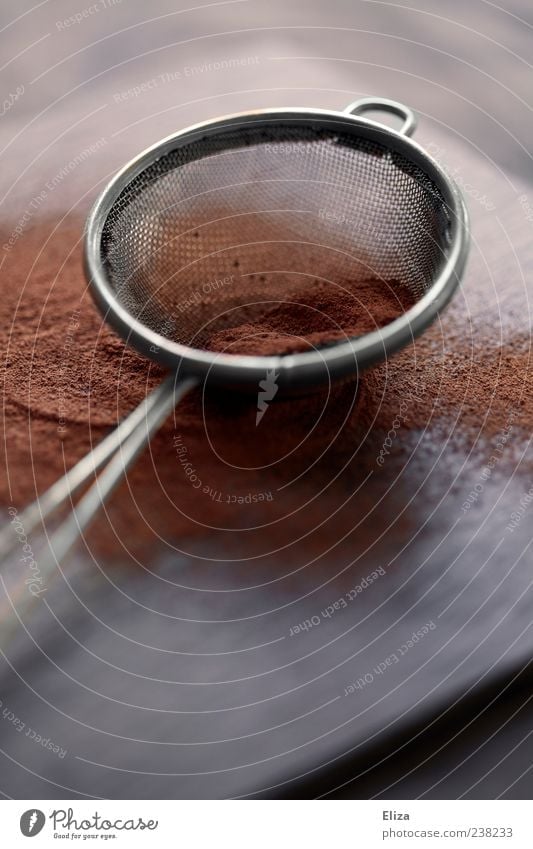 cocoa Sieve Brown Kitchen Nutrition Hot Chocolate Subdued colour Copy Space bottom Shallow depth of field Powder