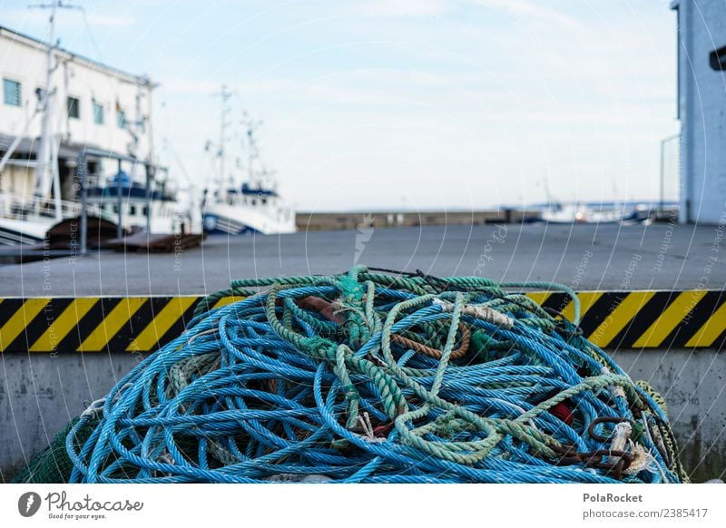 #S# Port Navigation Blue Rope Many Striped Harbour Docker Hafenstraße Fishery Esthetic Atmosphere Old Threat Collection Baltic Sea Baltic island Net
